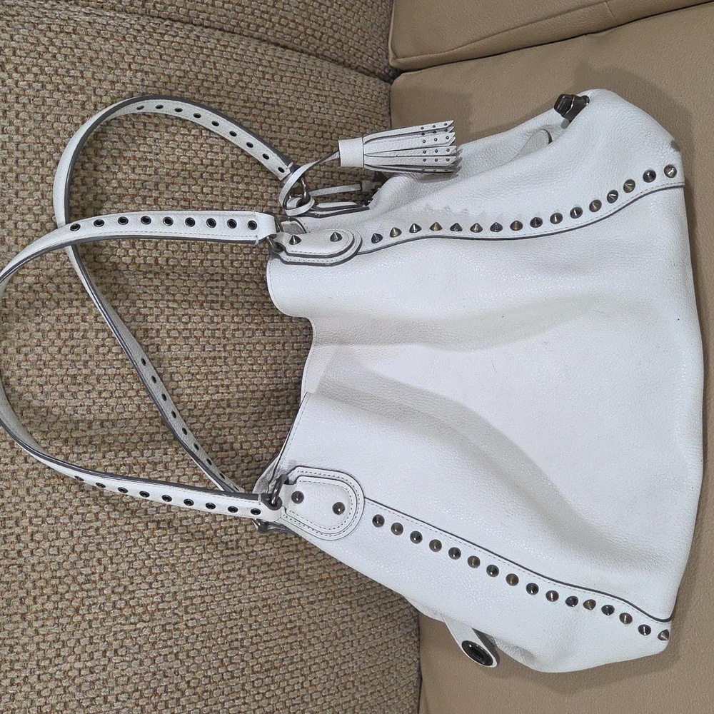 COACH Authentic Shoulder Bag with pewter Studded Accents - Picture 2 of 8